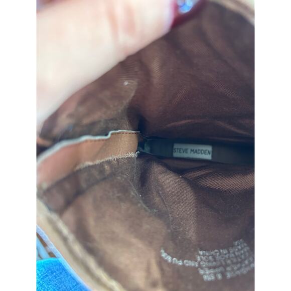 Steve Madden Engage leather moto style boots size 8.5 distressed brown buckles - Picture 8 of 8